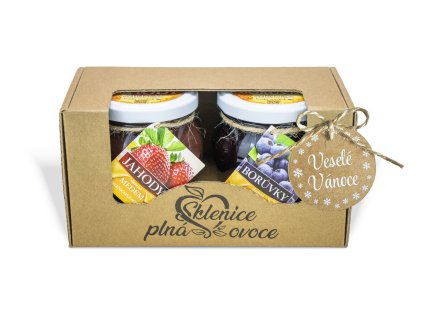 2 krabička s medem Veselé Vánoce