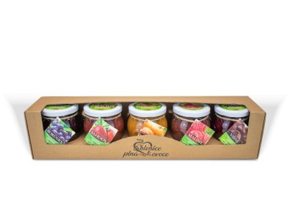 Dárkový balíček 5 džemů slazených stévií 1000 g