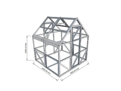 mini szklarnia z poliweglanu micro 185x185m profil 40x40mm (2)