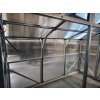 Polykarbonátový skleník k stene šírka 1,5m profil 40x40mm pevná konštrukcia