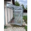 Polykarbonátový skleník k stene šírka 1,5m profil 40x40mm dvere