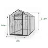 Polykarbonátový skleník LUX 2 m rozmery