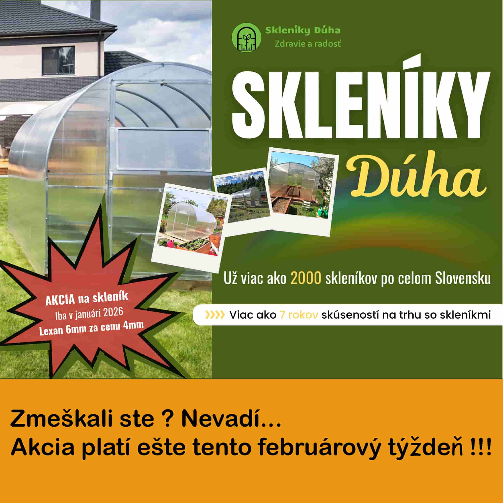 skleniky akcia 6mm za cenu 4mm