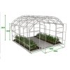 Skleník AGRO 4 TANDEM ROVNOSTENNÝ
