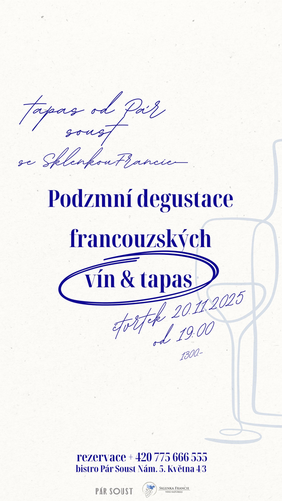 ČT 20.11. PODZIMNÍ TAPAS V PÁR SOUSTECH, PODĚBRADY