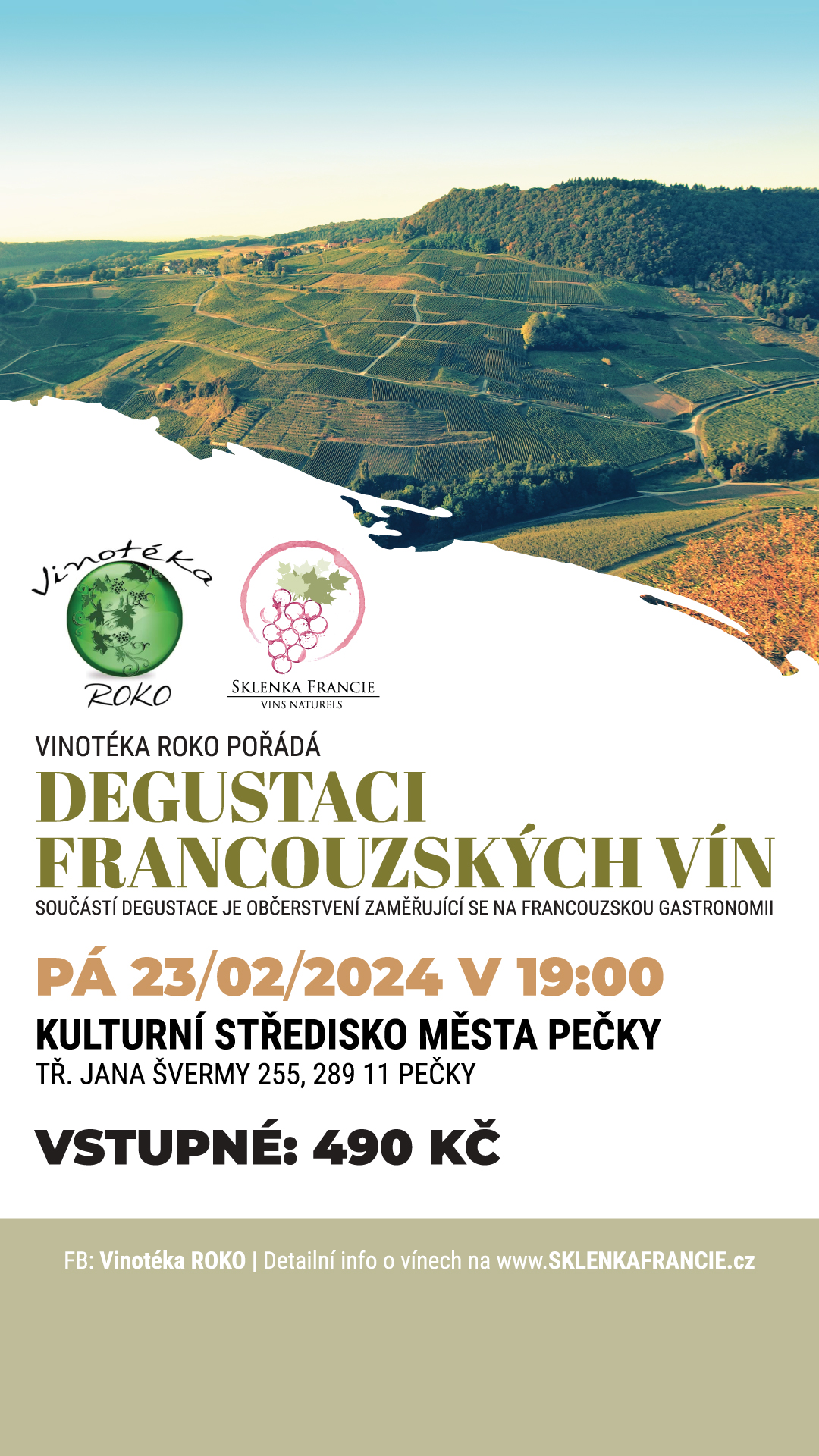 PÁ 23.2.2024 ÚVOD DO NATURÁLNÍCH A ORGANICKÝCH VÍN Z FRANCIE, PEČKY