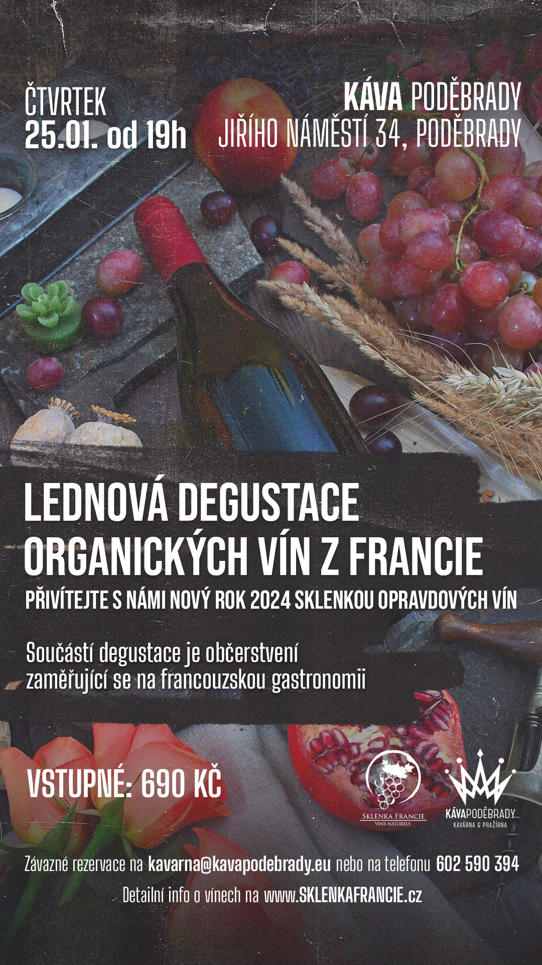 ČT 25.1. LEDNOVÁ DEGUSTACE ORGANICKÝCH VÍN Z FRANCIE