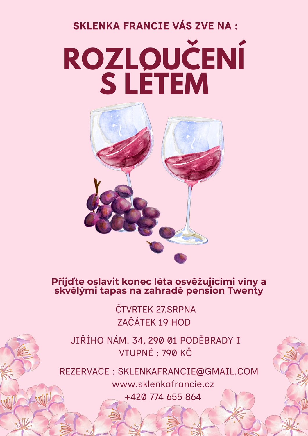 ČT 27.SRPNA - LOUČENÍ S LÉTEM, KÁVA PODĚBRADY