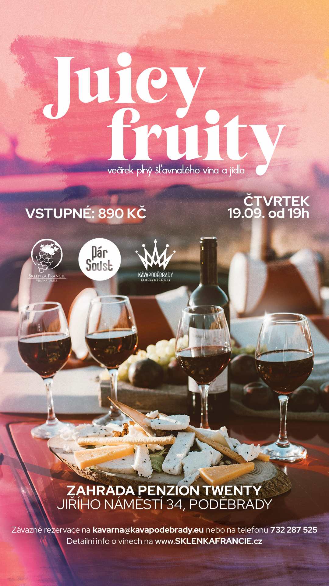 ČT 19.ZÁŘÍ, JUICY FRUITY NIGHT, ZAHRADA PENSIONU TWENTY
