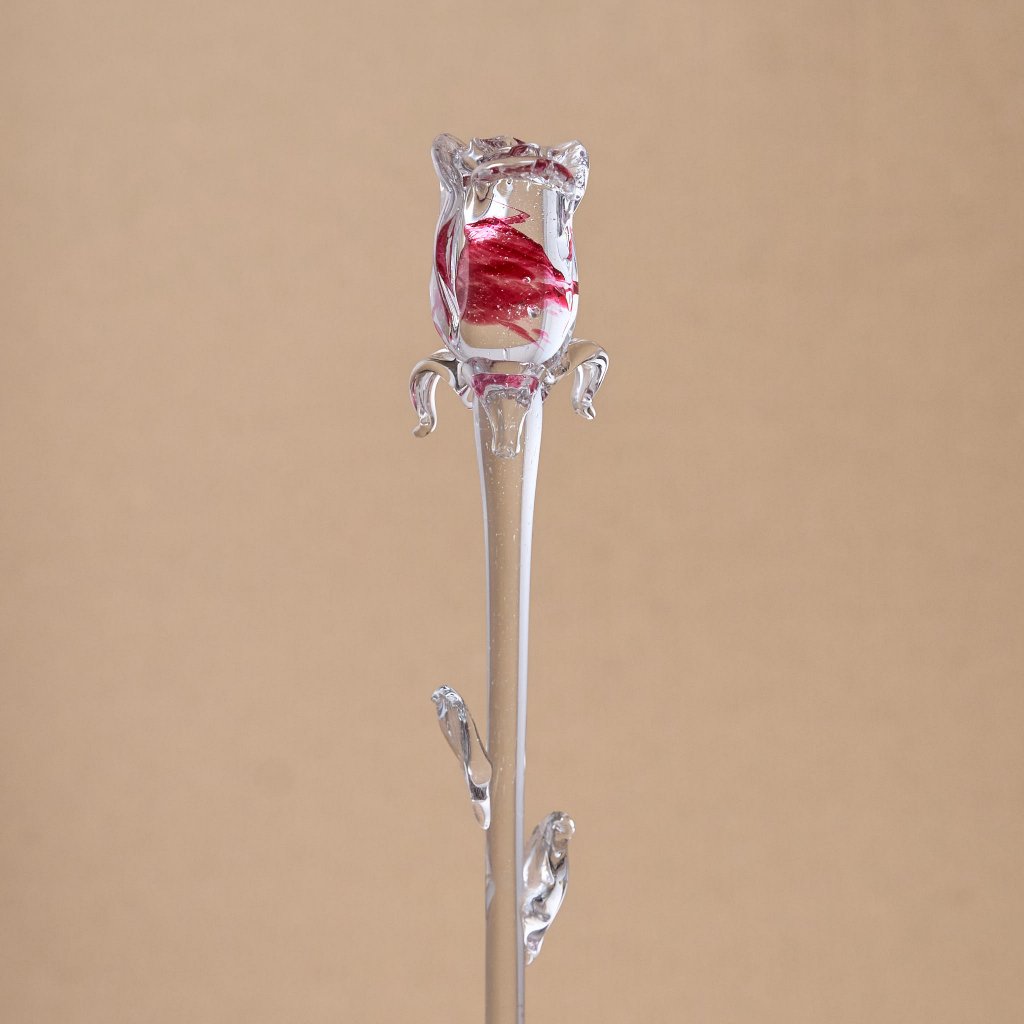 Valentínska sklenená ruža - sklený sen