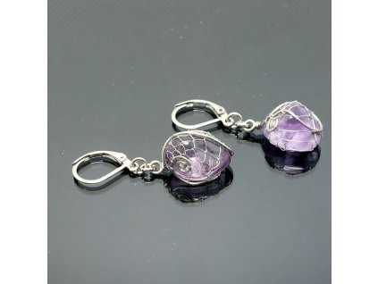 Divočina: náušnice ametyst