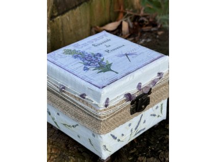 Levandulová vyráběná krabička