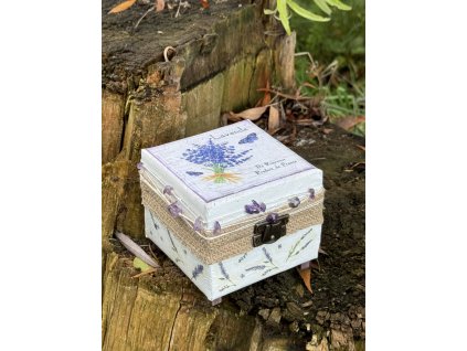 Levandulová vyráběná krabička