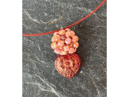 Rose balls srdce náhrdelník 4z