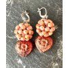 Rose balls srdce náušnice 1z