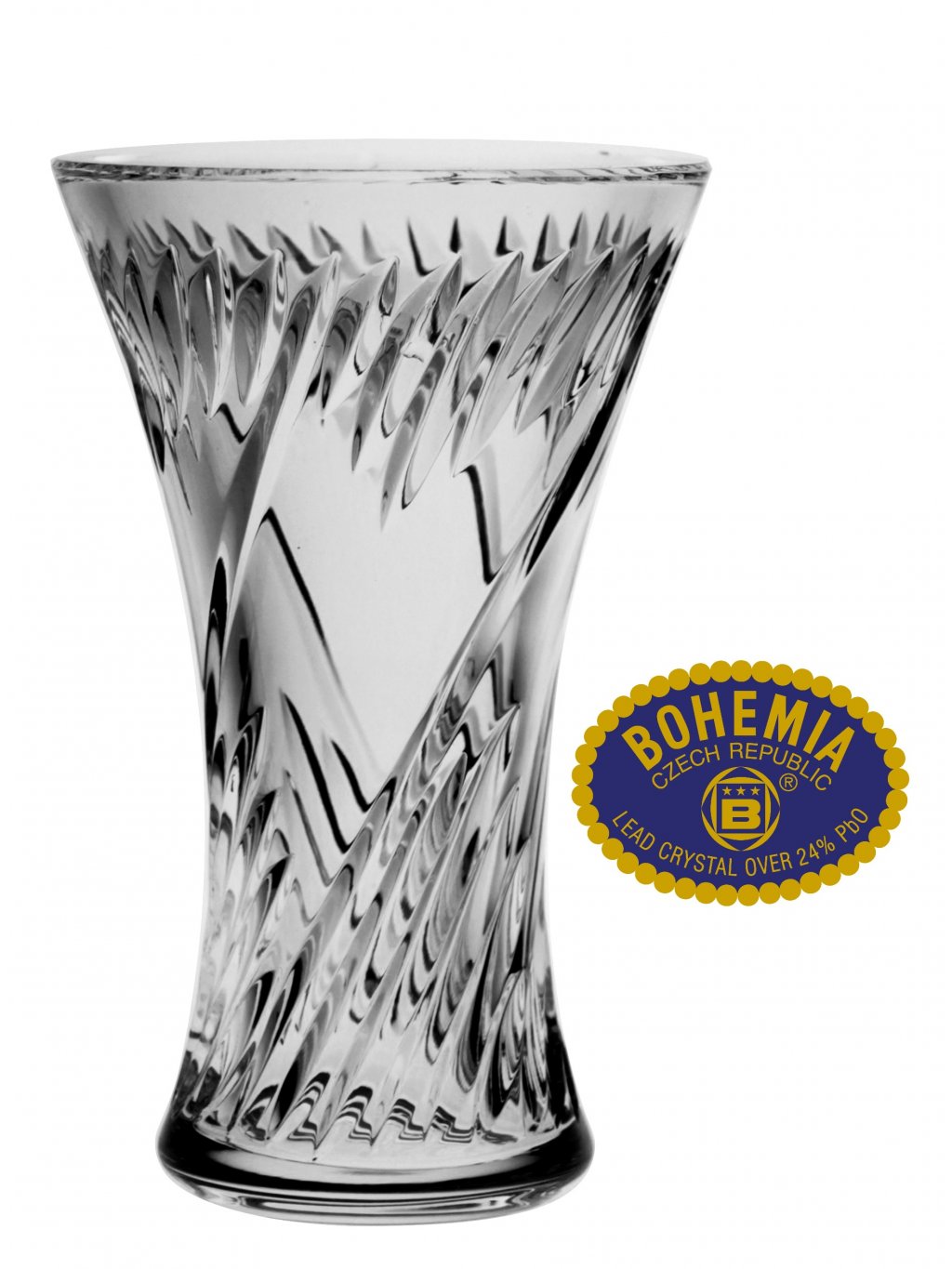 Skleněná váza 19,5cm - křišťálové sklo Bohemia Crystal