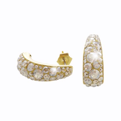 J61400306g  Náušnice Kreole Swarovski® Crystal Gold 61400306g (2)