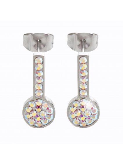 Ocelové náušnice Vara Swarovski® Aurore Boreale 61400472ab