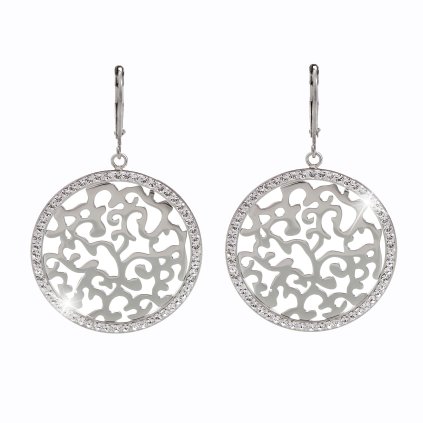 Ocelové náušnice Ornament s kameny Swarovski®  61400479cr