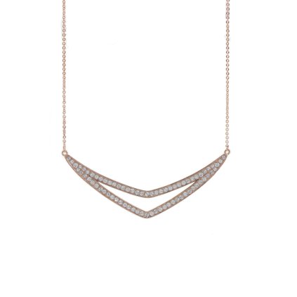 J61300467rg  Náhrdelník s kameny Swarovski® Smile rosa gold
