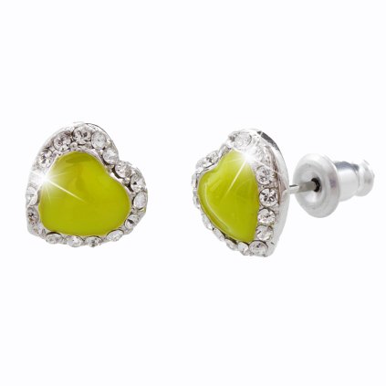 J61400490gr Náušnice Žluté srdíčko Swarovski® Crystal 61400490gr (2)