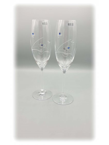 50200 Křišťálové sklenice s kamínky Swarovski® Crystal Blue