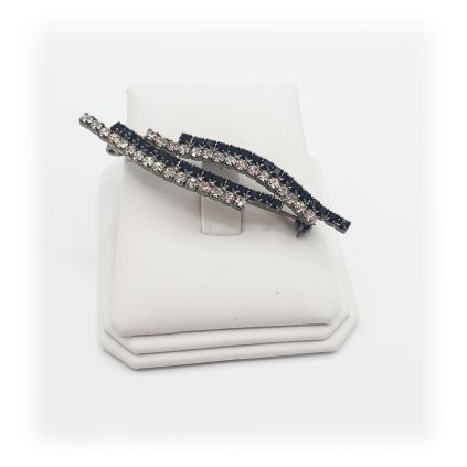 Brož Vlnitá spona Swarovski® Crystal Jet 7461-0202-03-Ru F926687crjet
