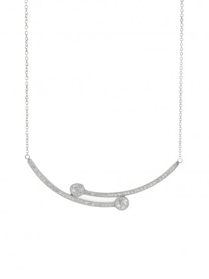 J61300472cr Ocelový náhrdelník Vara Swarovski® Crystali® Crystal