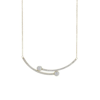 J61300472G Ocelový náhrdelník Vara Swarovski® Gold Crystal