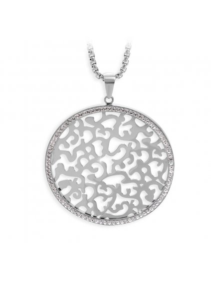 J61300479CR Ocelový náhrdelník Ornament s kameny Swarovski® Crystal