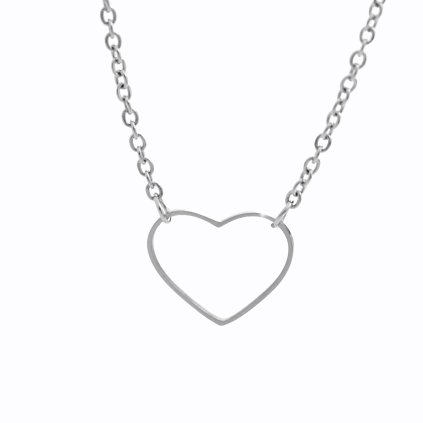 j61300887sOcelový náhrdelník Srdce