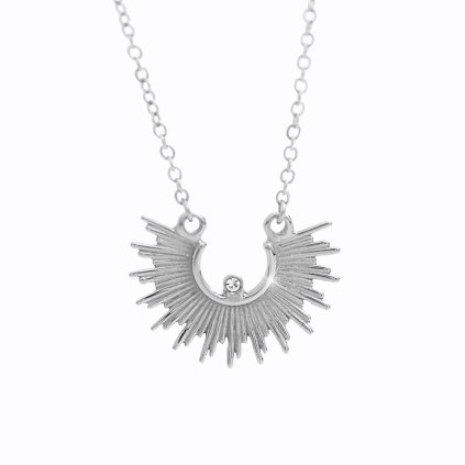 j61300906cr Ocelový náhrdelník Paprsky slunce