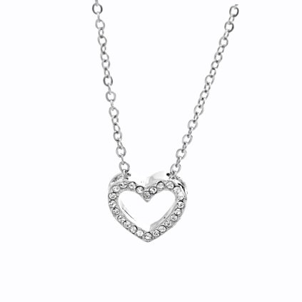 J61300921crOcelový náhrdelník Srdíčko swarovski