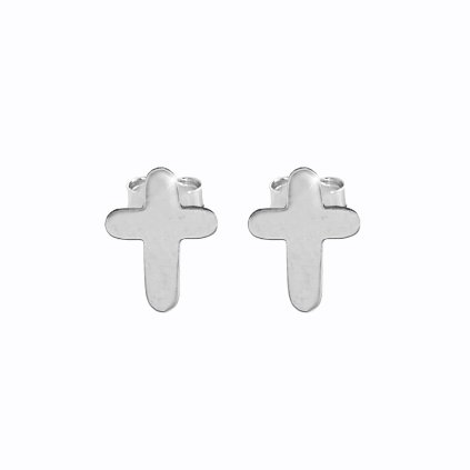 J61400912sOcelové náušnice Křížek
