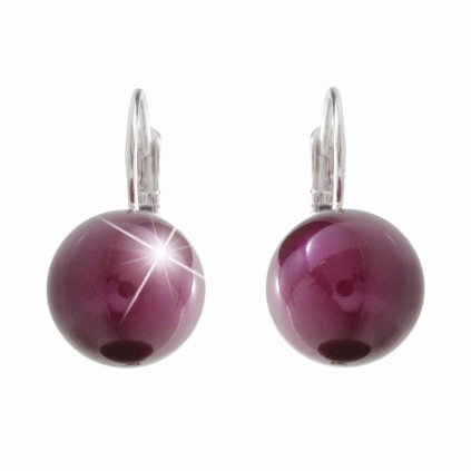 J61400291blub Náušnice s kameny Swarovski® Perle klapka blueberry