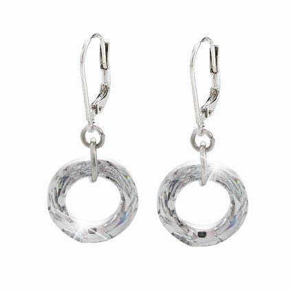 J61400323cr Náušnice s kameny Swarovski® Kroužky křišťálové