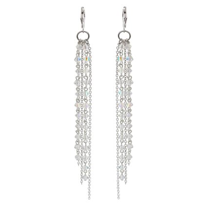 J61400404CR nausnice s kameny swarovski vodopad