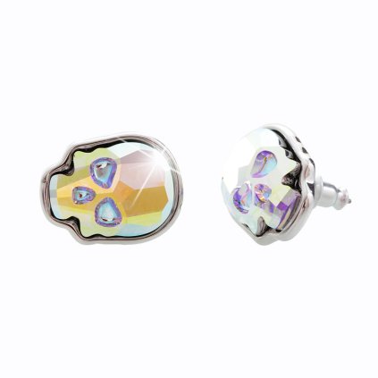 J61400413ab Náušnice Lebky Swarovski® Aurore Boreale 61400413ab (2)