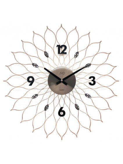 Nástěnné hodiny Květina rosa goldJ15252rg