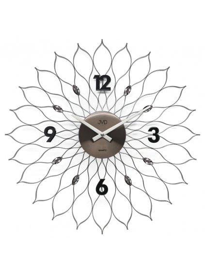 Nástěnné hodiny Květina antacitJ15255jet