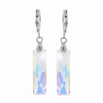 J61400430ab Náušnice s kameny Swarovski® Rectangle AB