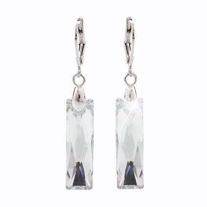J61400430cr Náušnice s kameny Swarovski® Rectangle crystal