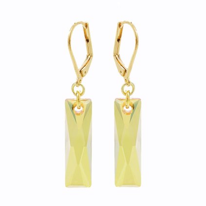 J61400430g Náušnice s kameny Swarovski® Rectangle  gold