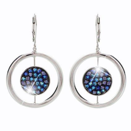 J61400468bb Náušnice Rock s kameny Swarovski® Bermuda Blue