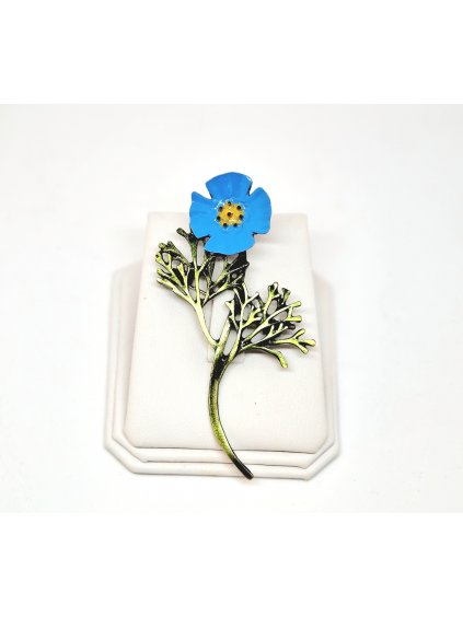 Brož Květina modrá