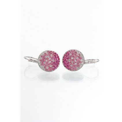 J81400123RO Náušnice Kolečko s kameny Swarovski® Rose