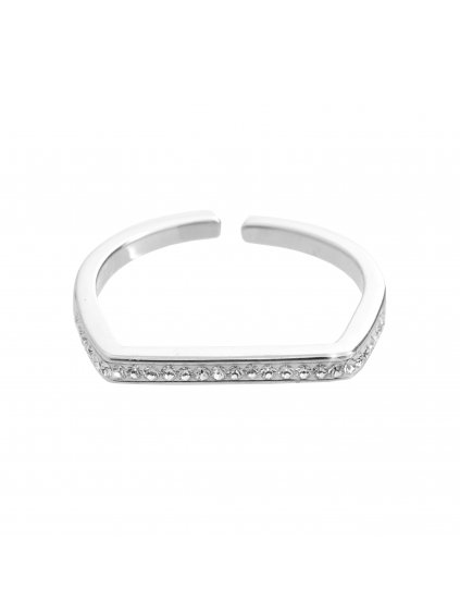 J92700531cr Stříbrný prsten Linka Swarovski crystal