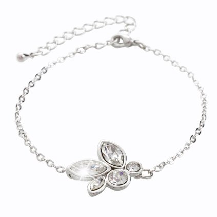 J61500399CR Náramek Kytička s kameny Swarovski® Crystal