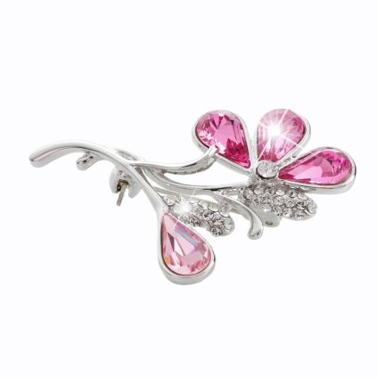 J61600321ro Brož Květina s kameny Swarovski® Rose