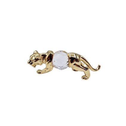 C15182g Křišťálová puma gold Křišťálová broušená puma
